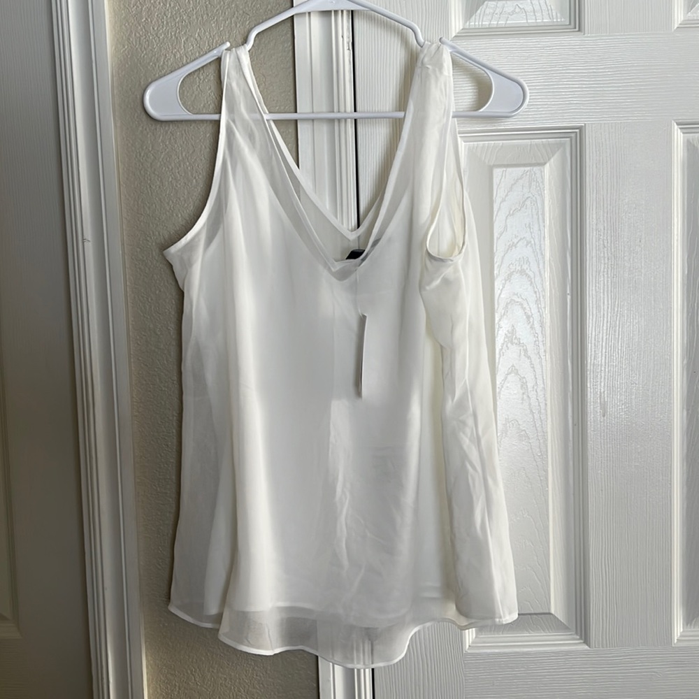 Camisole w/ tank and shell in one. Size M,  color Ecru,NWT